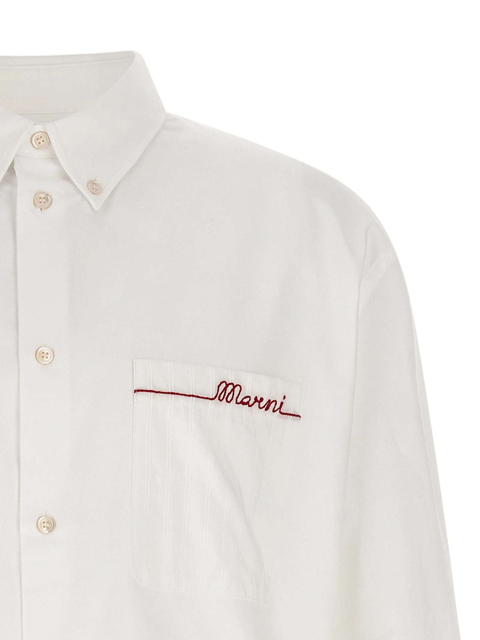 Marni White Cotton Blouse
