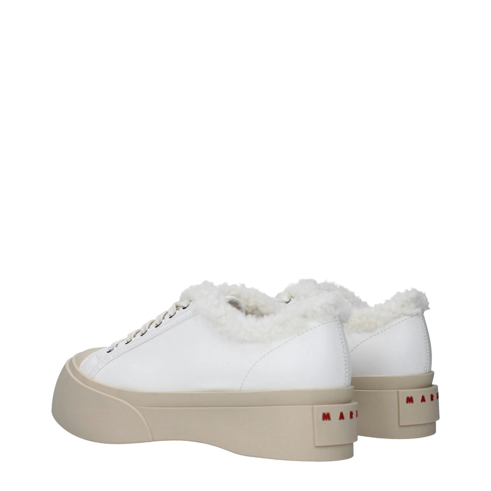 Marni White Leather Low Tops