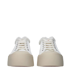 Marni White Leather Low Tops