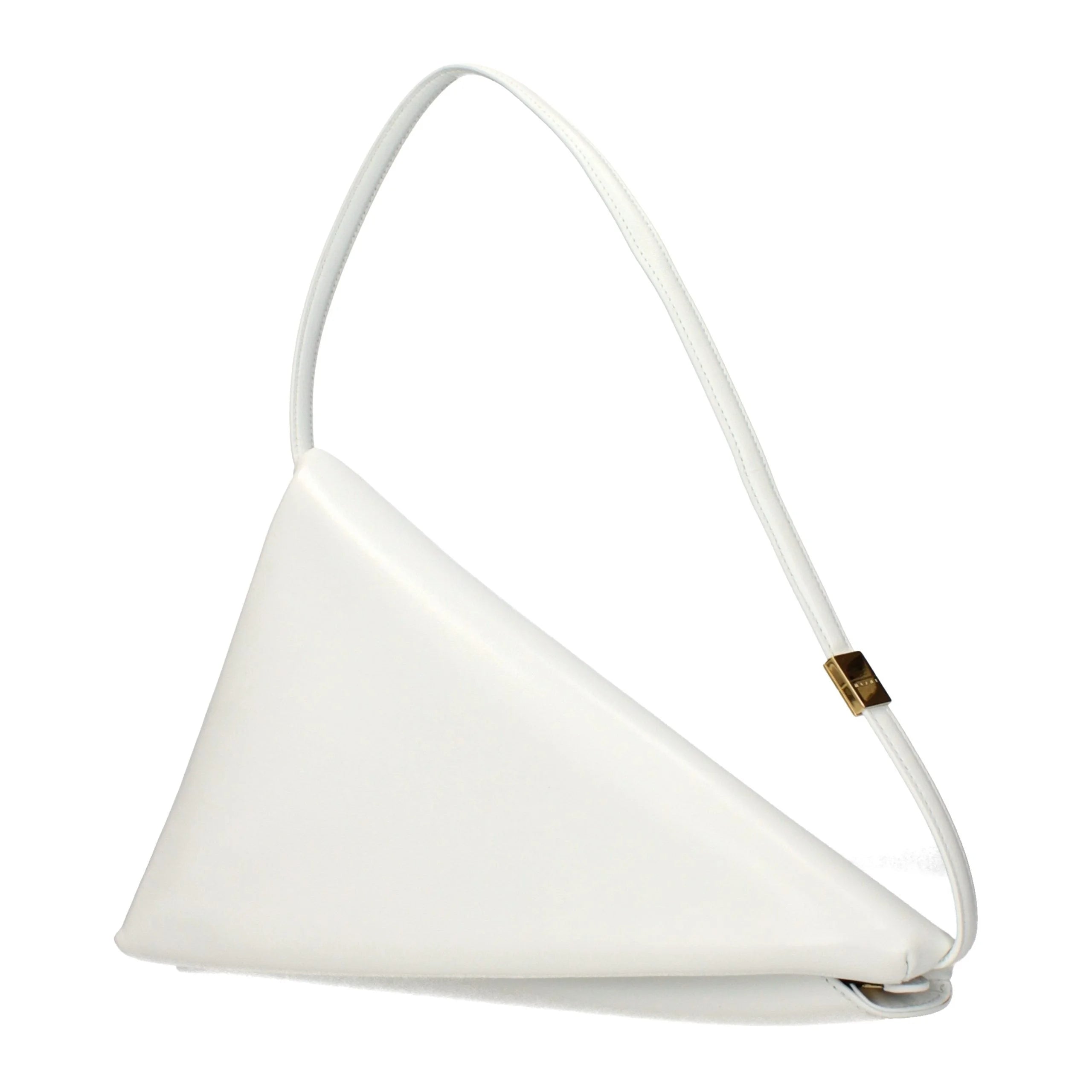 Bolsa de ombro de couro branca Marni