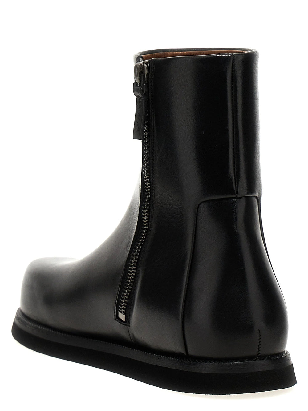 Marsell Black Calfskin Ankle Boots - EU35.5/US5.5