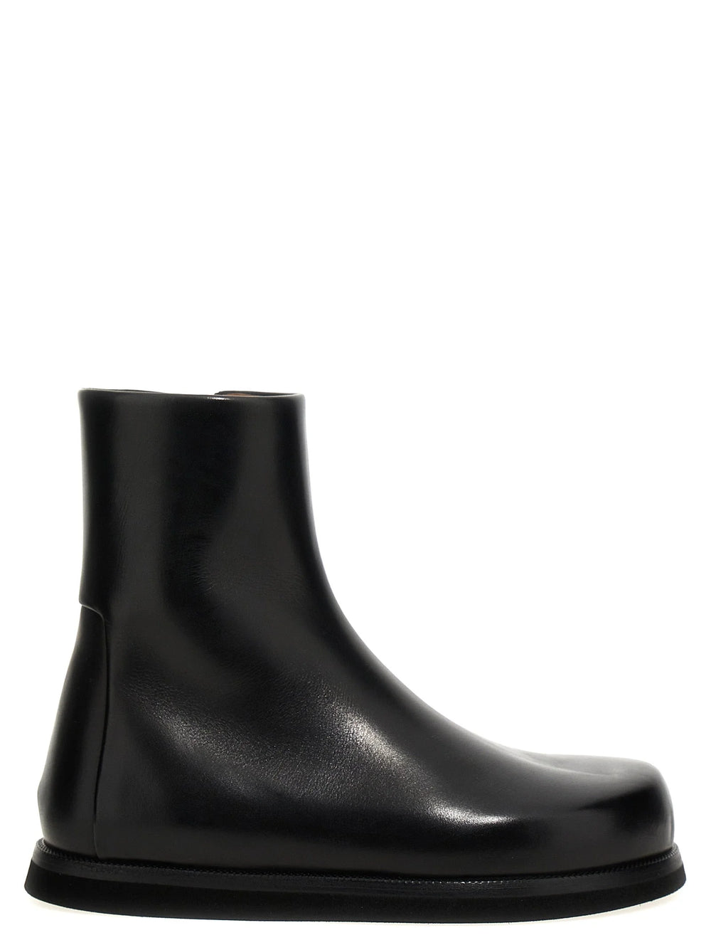 Marsell Black Calfskin Ankle Boots - EU35.5/US5.5