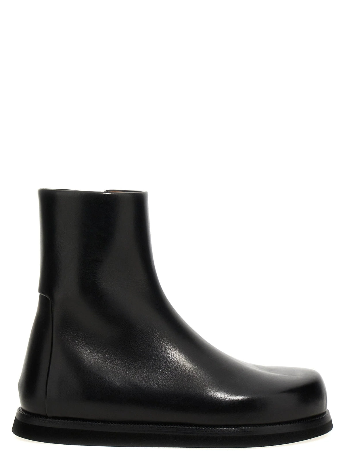 Marsell Black Calfskin Ankle Boots - EU35.5/US5.5