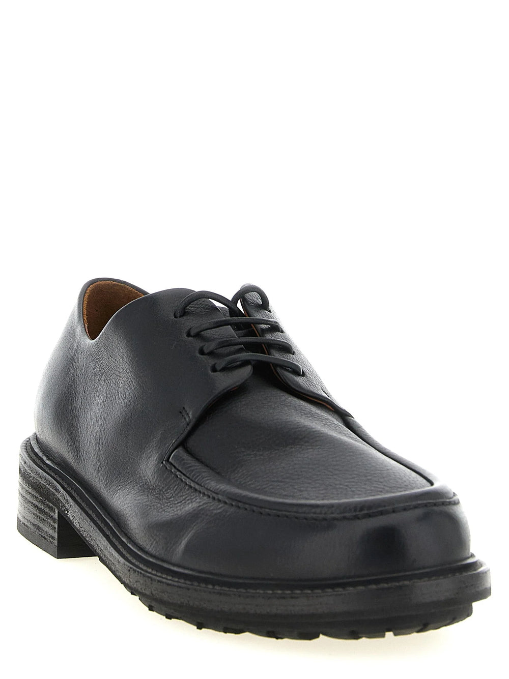 Marsell Black Calfskin Oxfords And Derbies