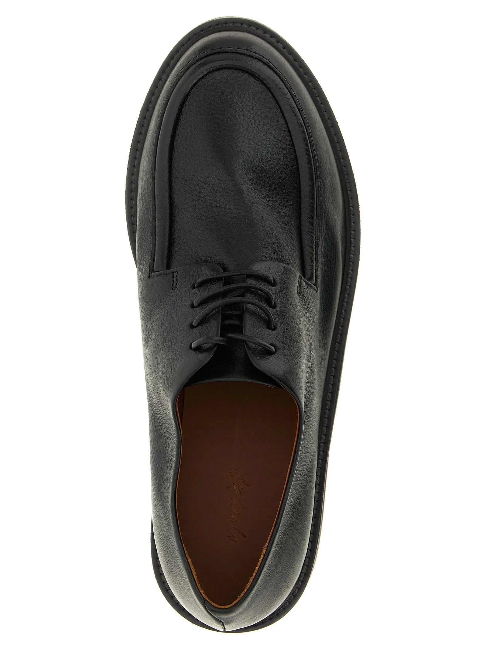 Marsell Black Calfskin Oxfords And Derbies