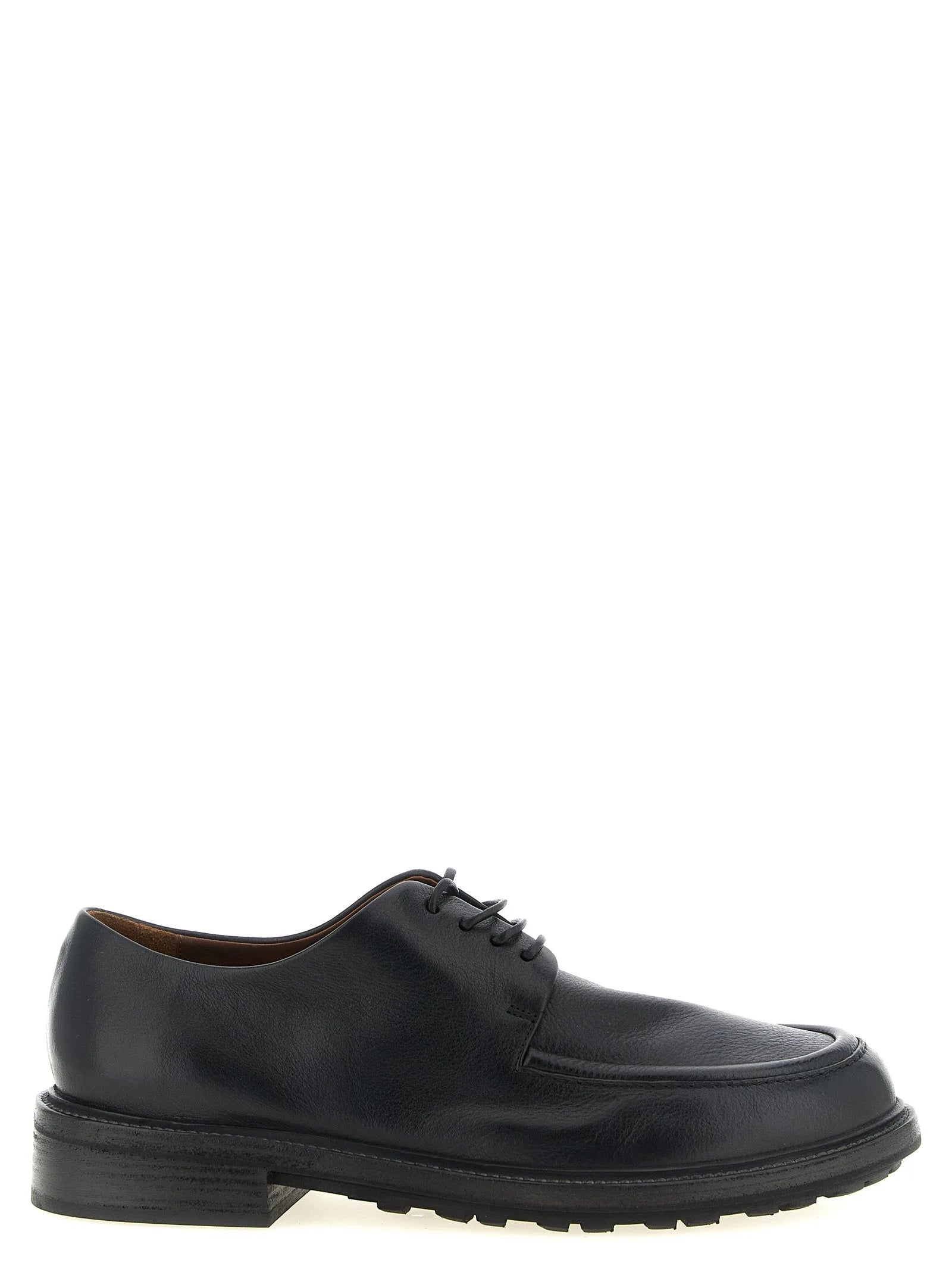 Marsell Black Calfskin Oxfords And Derbies