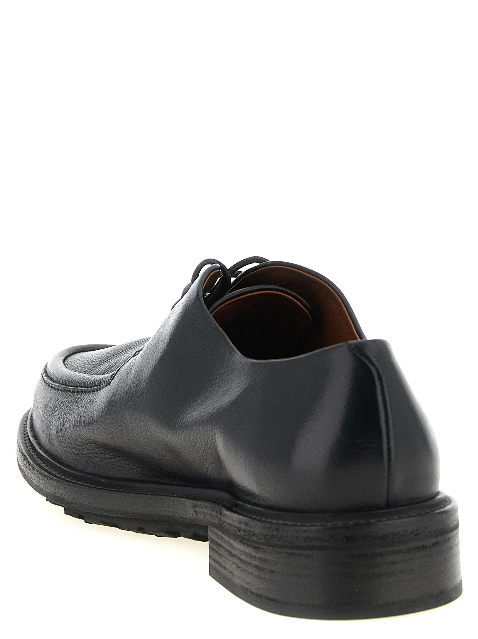 Marsell Black Calfskin Oxfords And Derbies