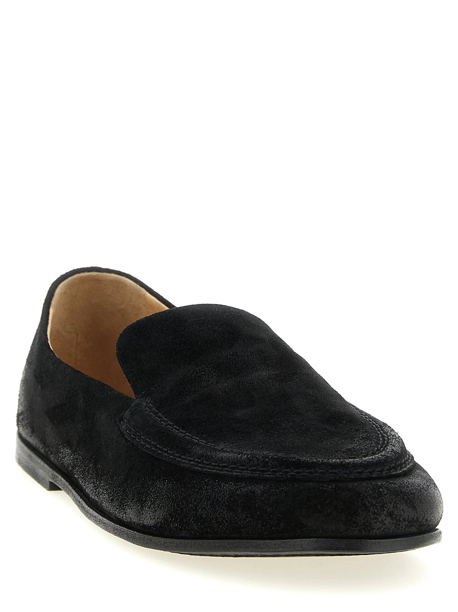Marsell Black Calfskin Slip-On Loafers