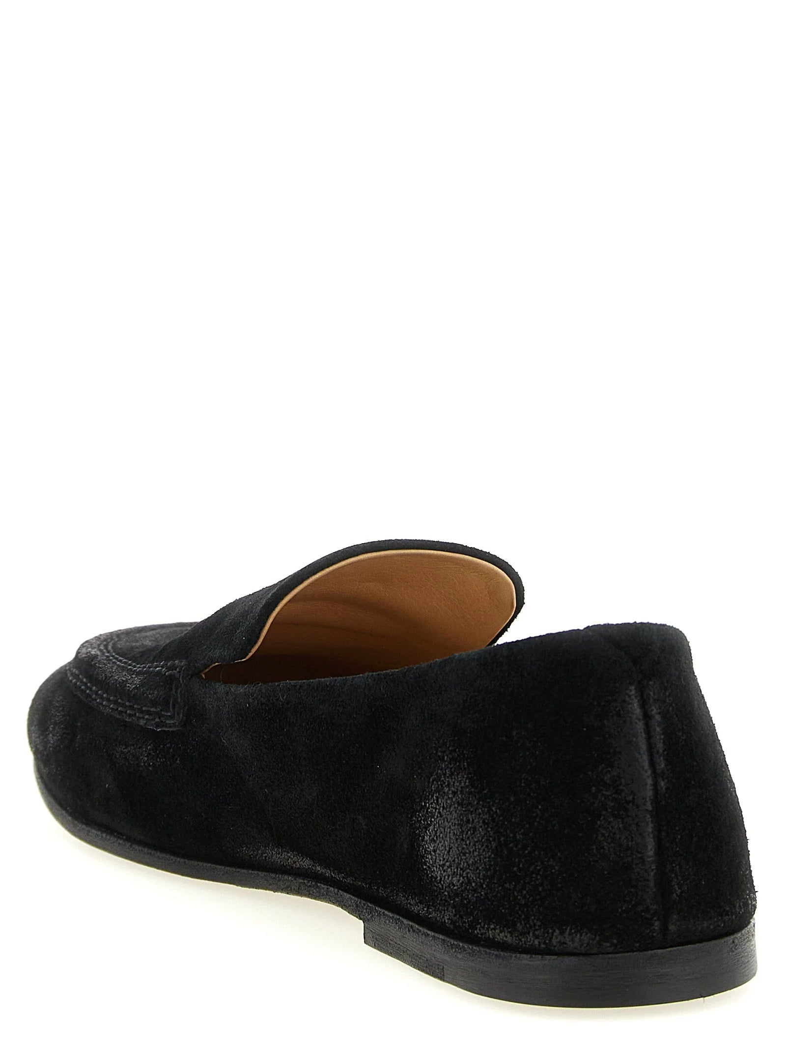 Marsell Black Calfskin Slip-On Loafers