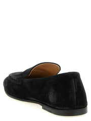 Marsell Black Calfskin Slip-On Loafers