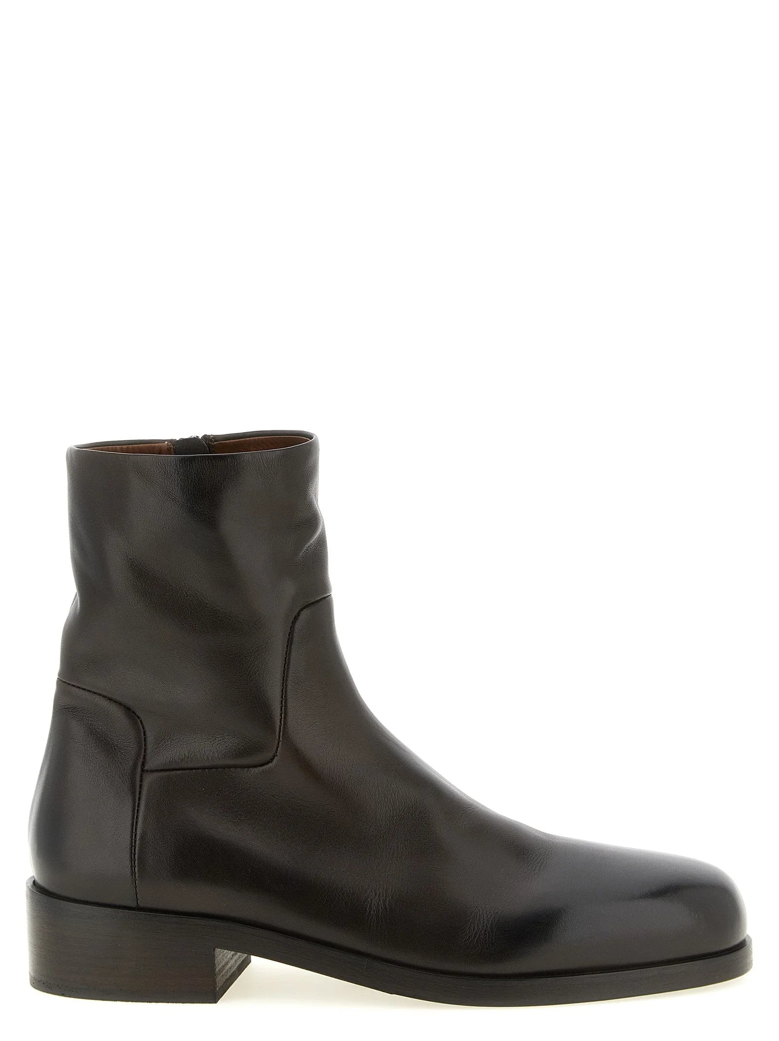 Marsell Brown Calfskin Ankle Boots