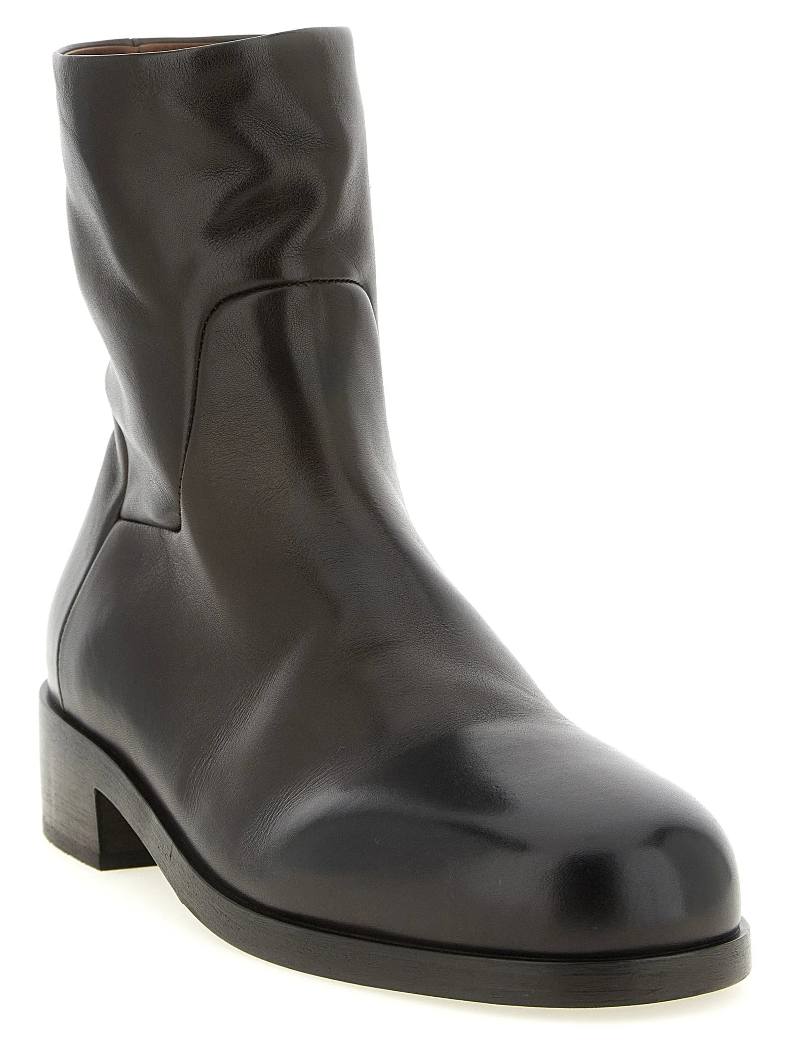 Marsell Brown Calfskin Ankle Boots