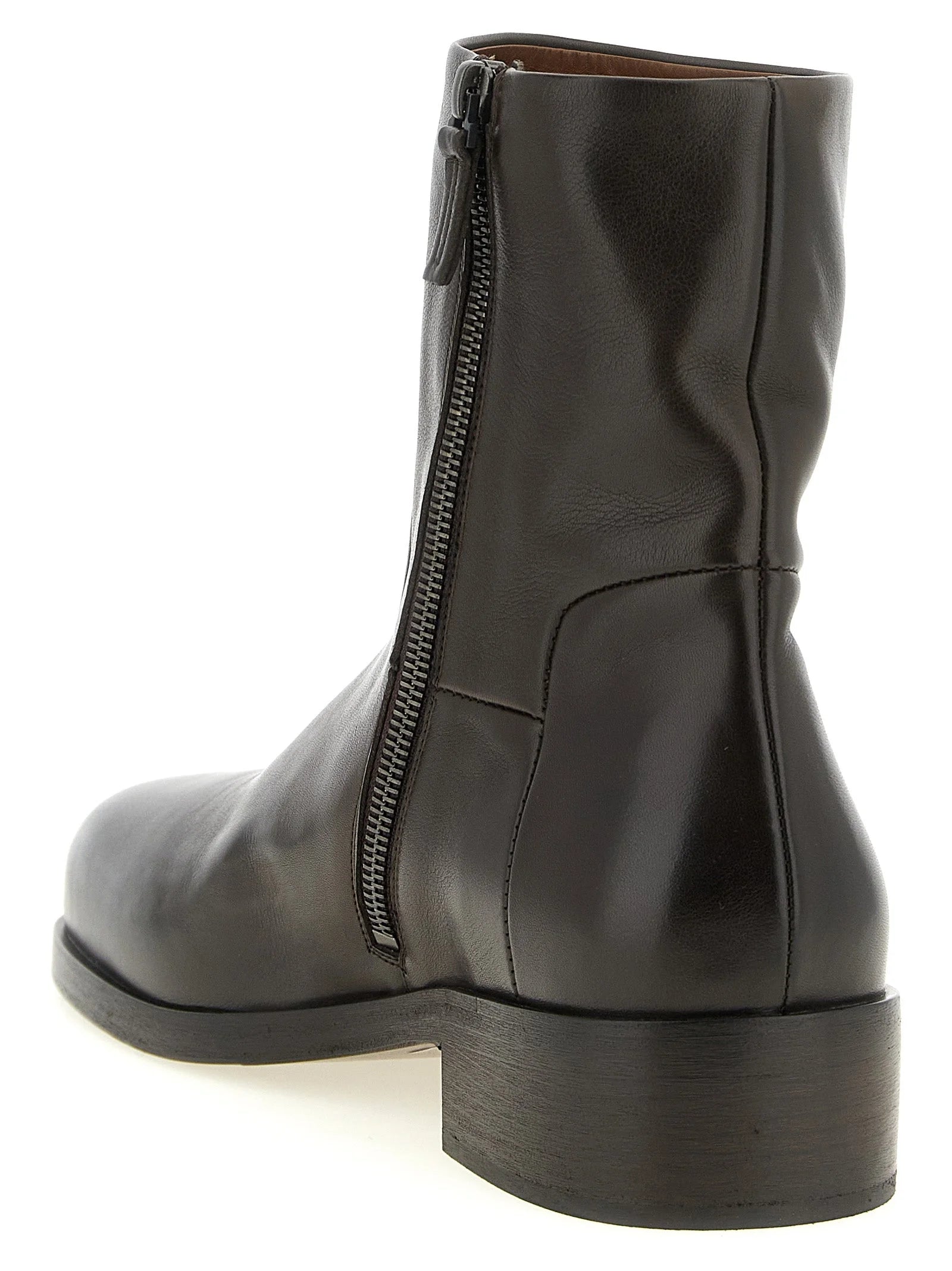 Marsell Brown Calfskin Ankle Boots