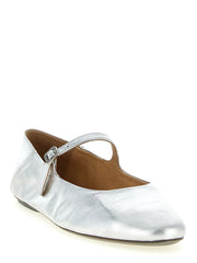 Marsell Silver Calfskin Ballet Flats