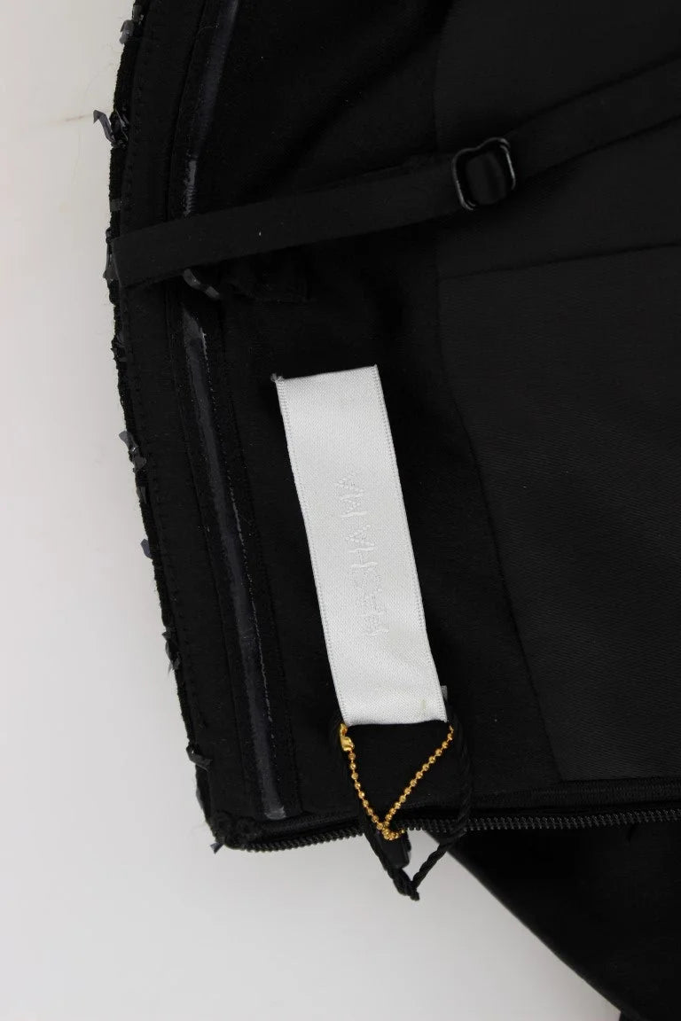 Masha Ma Black Strapless Embellished Pencil Dress - Dresses