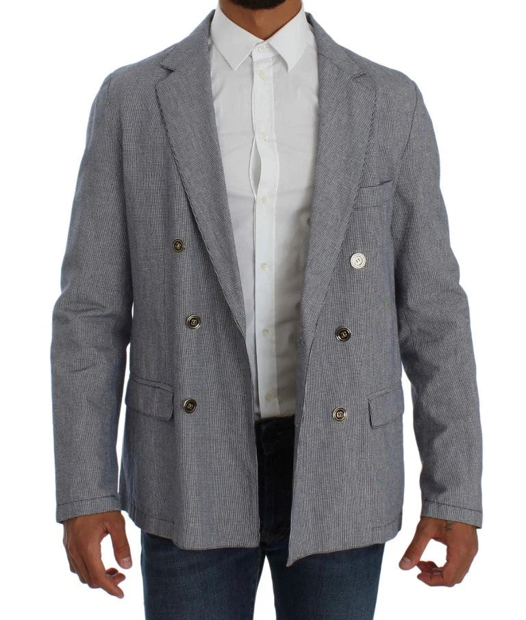 Master Coat Blue Double Breasted Regular Fit Blazer - IT50 | L - Sport Jackets