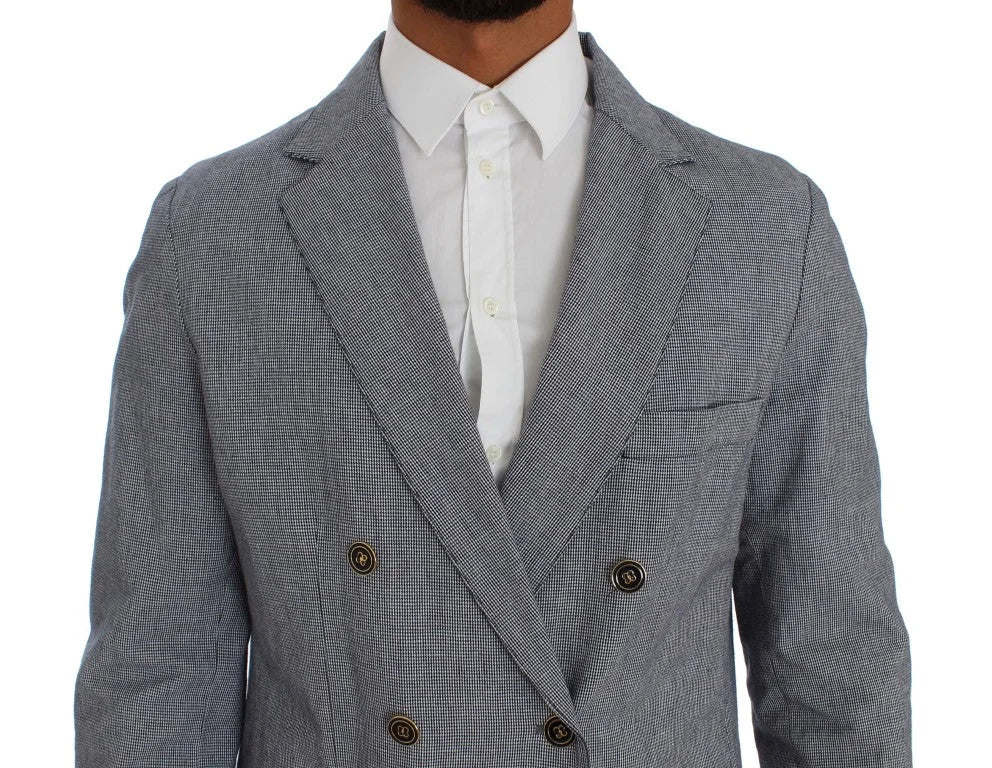 Master Coat Blue Double Breasted Regular Fit Blazer - IT50 | L - Sport Jackets