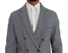 Master Coat Blue Double Breasted Regular Fit Blazer - IT50 | L - Sport Jackets