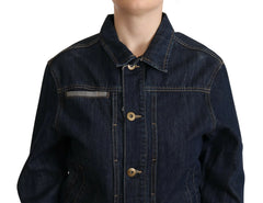 Master Coat Dark Blue Button Down Long Sleeves Denim Jacket - IT40|S - Trucker Jackets