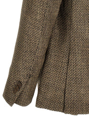 MAURIZIO MIRI Beige Alpaca Leather Blazer