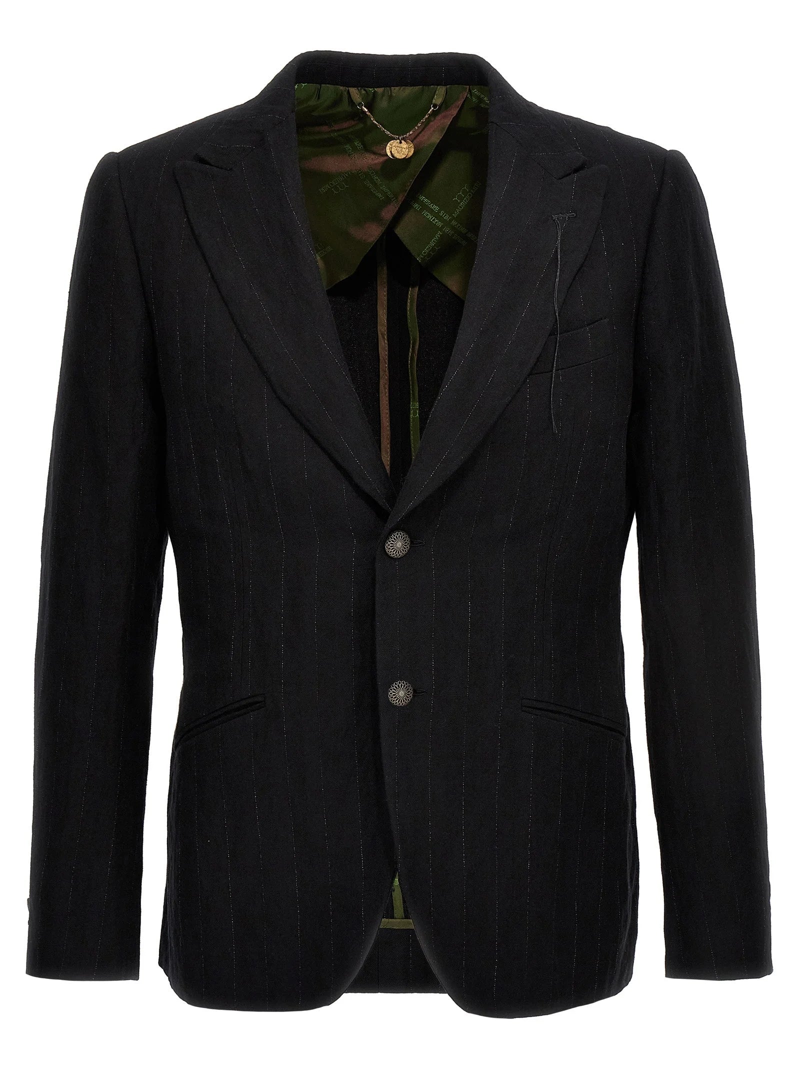 MAURIZIO MIRI Black Cotton Blazer - IT50 | L