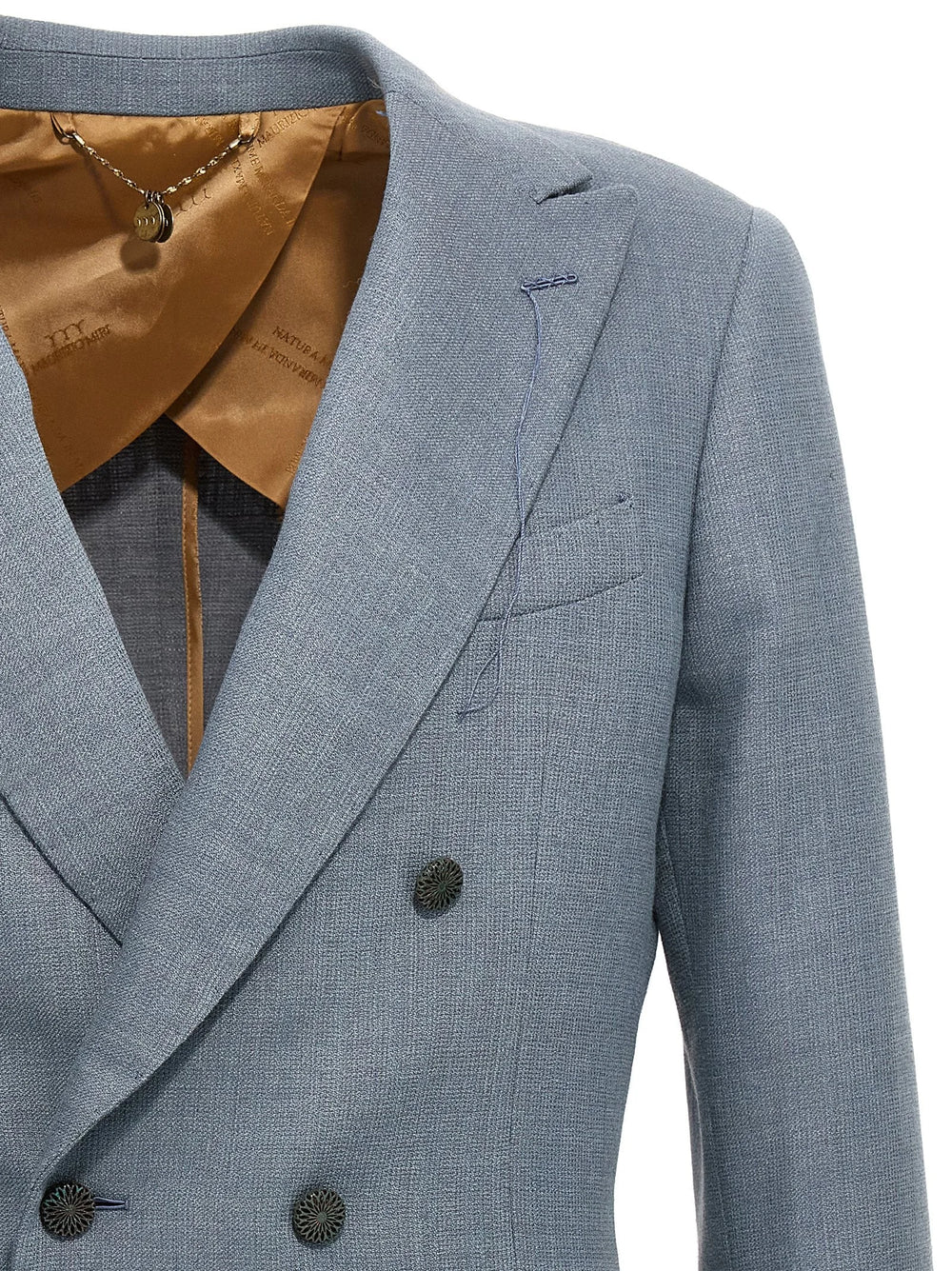 MAURIZIO MIRI Blue Silk Blazer