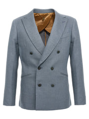 MAURIZIO MIRI Blue Silk Blazer