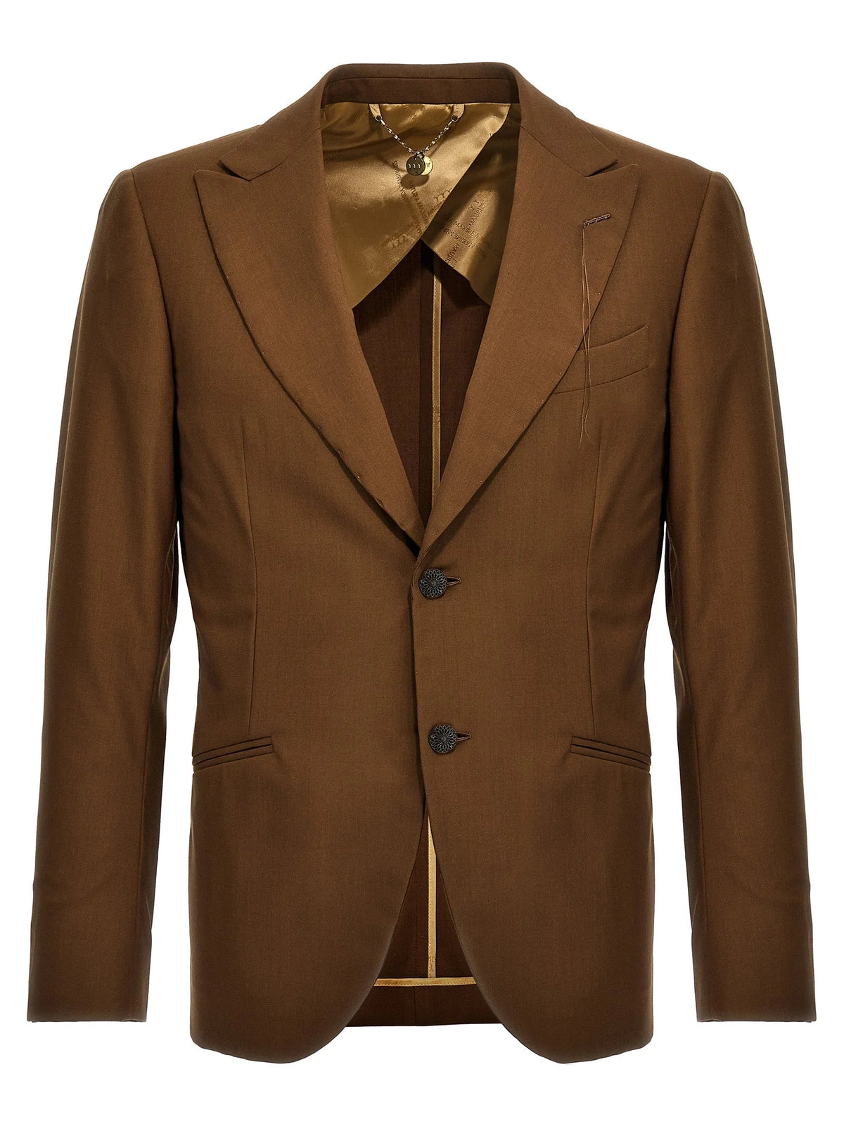 MAURIZIO MIRI Brown Wool Blazer - XXL