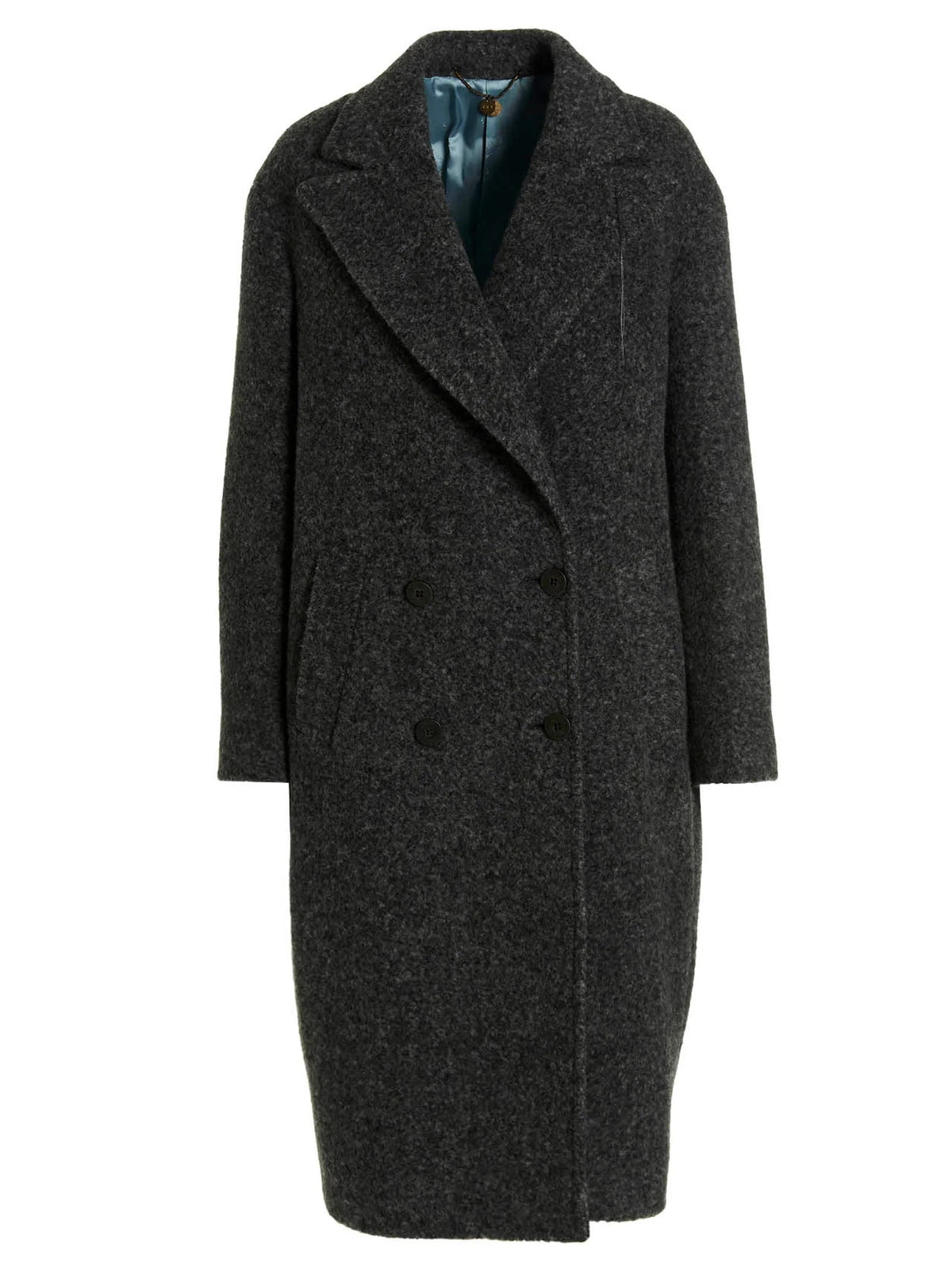 MAURIZIO MIRI Gray Viscose Coat - IT38