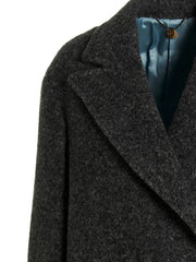 MAURIZIO MIRI Gray Viscose Coat - IT38