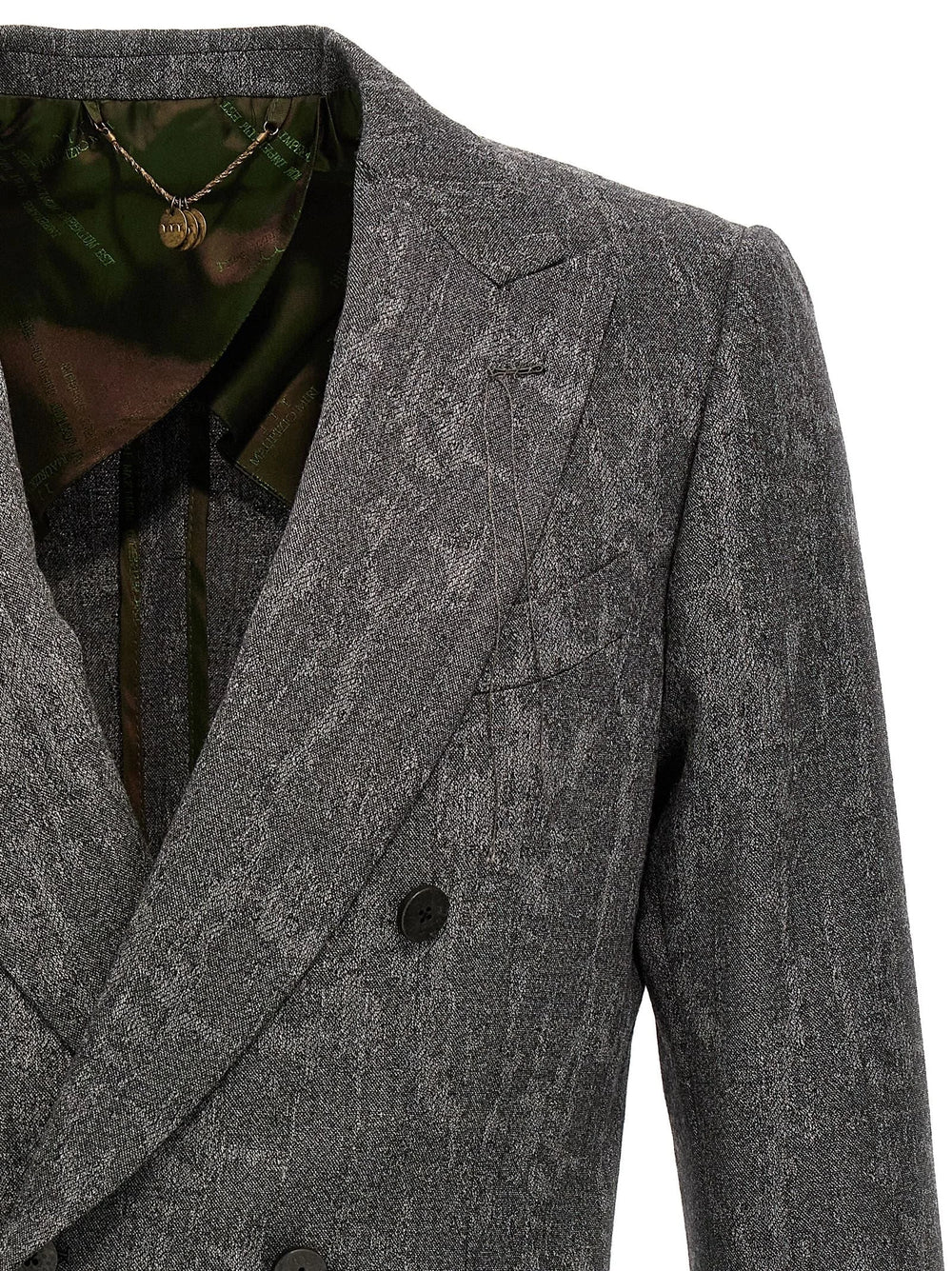 MAURIZIO MIRI Gray Wool Blazer - IT52 | XL