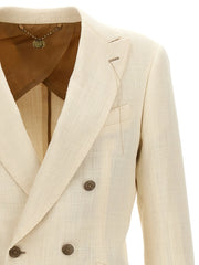 MAURIZIO MIRI White Silk Blazer - XXL