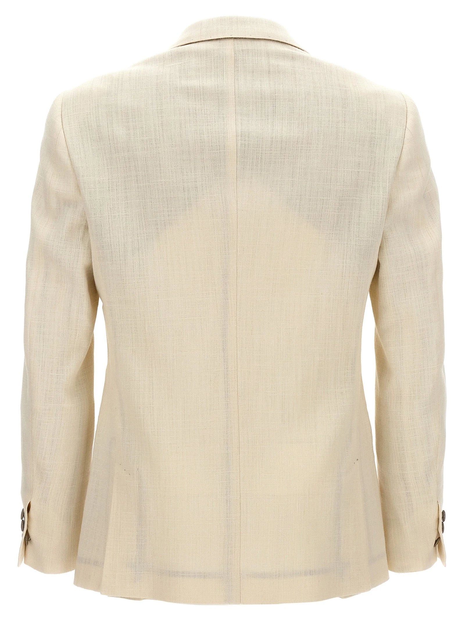 MAURIZIO MIRI White Silk Blazer - XXL