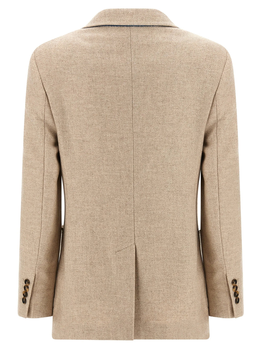 Max Mara Beige Alpaca Leather Blazer