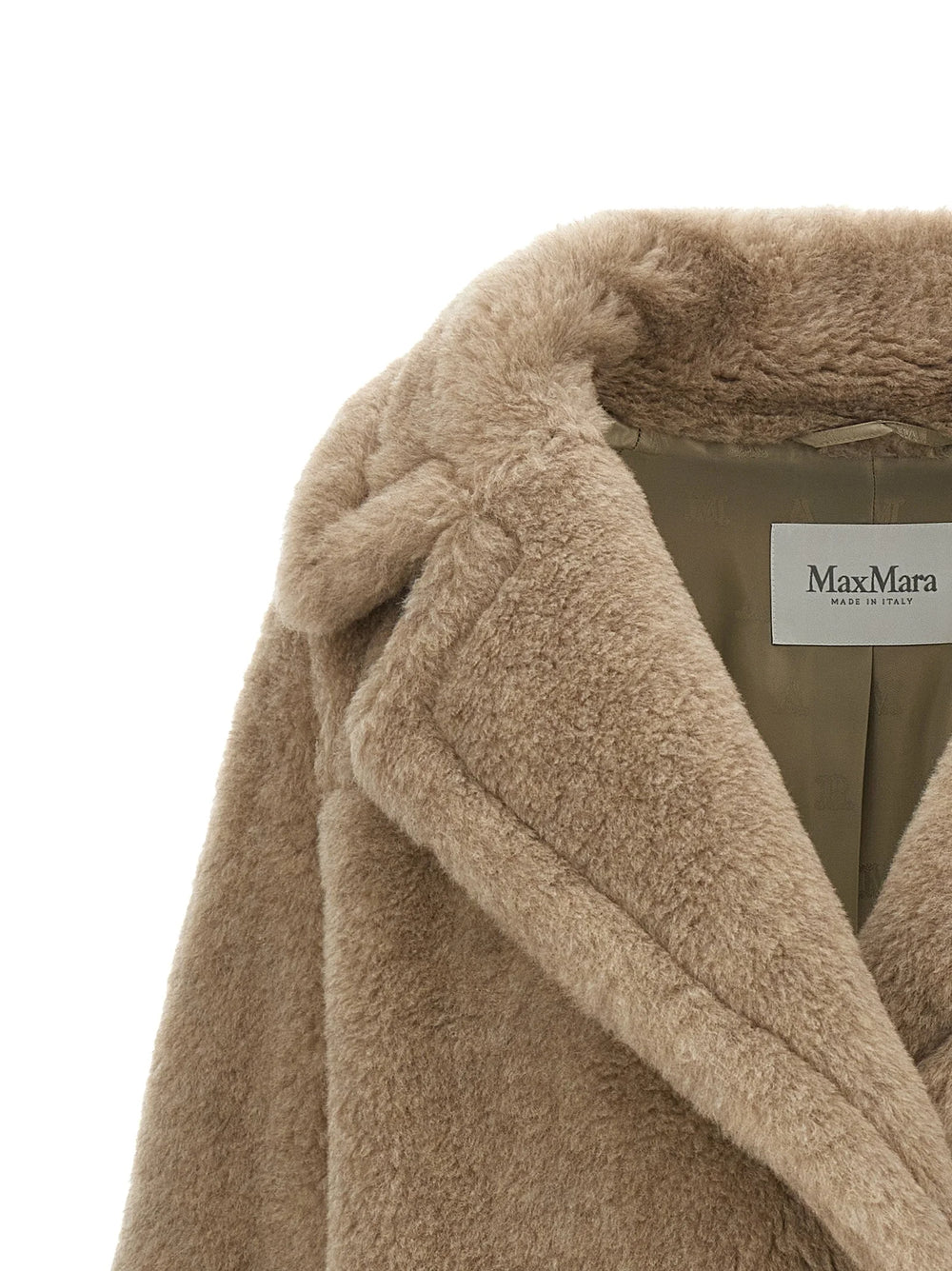 Max Mara Beige Alpaca Leather Coat - IT42