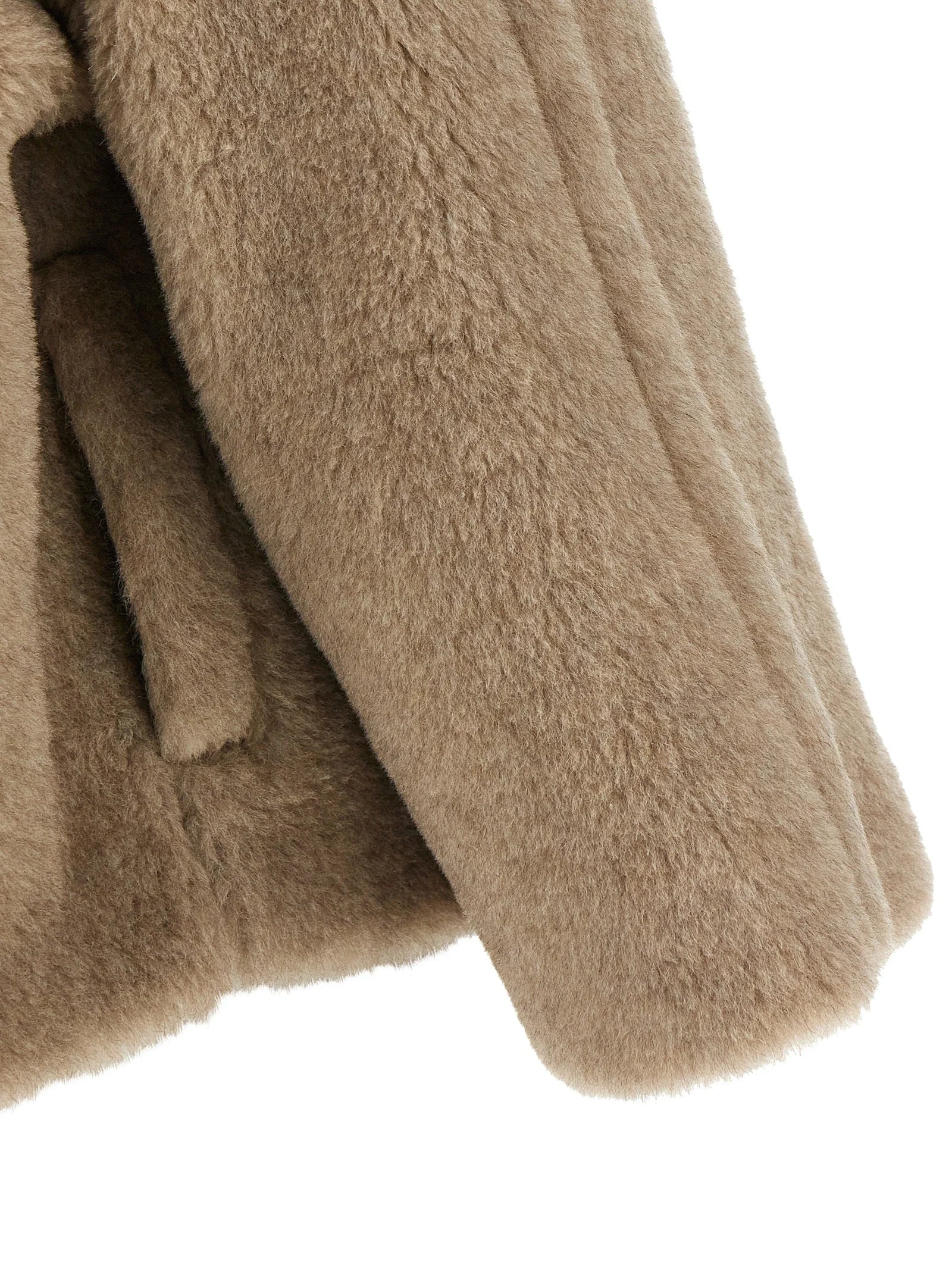 Max Mara Beige Alpaca Leather Coat - IT42