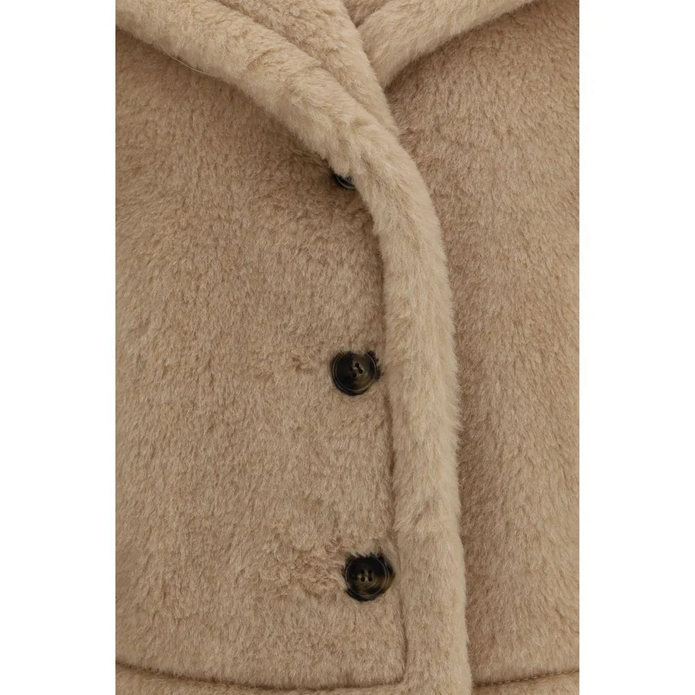 Max Mara Beige Alpaca Vicugna Pacos Coat