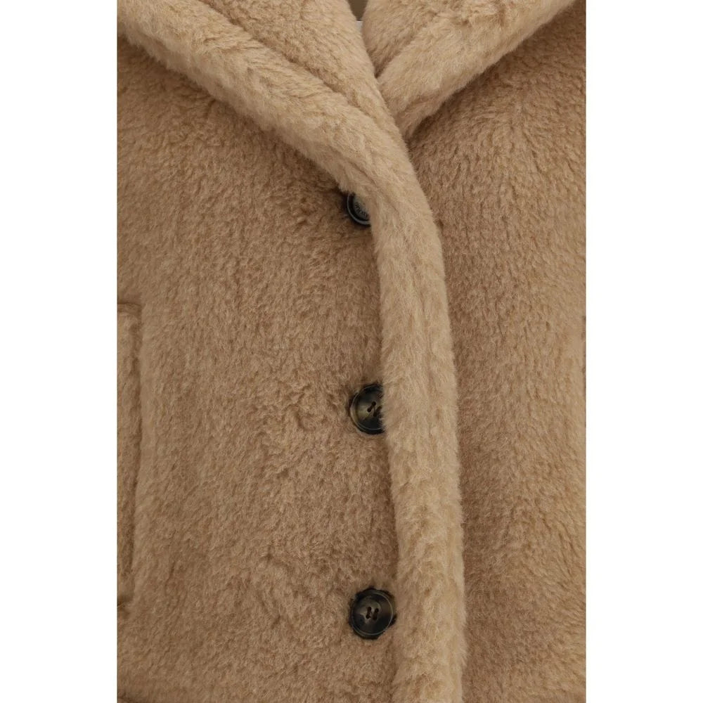 Max Mara Beige Alpaca Vicugna Pacos Coat
