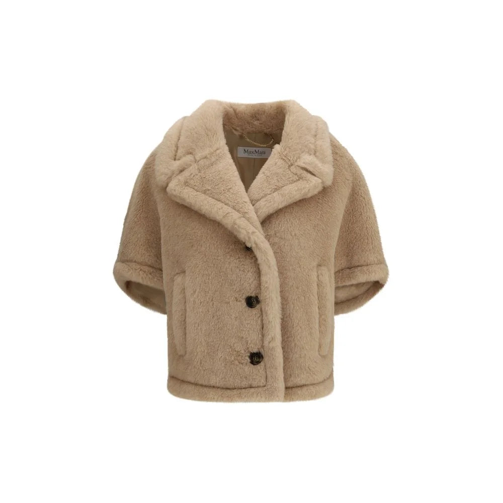 Max Mara Beige Alpaca Vicugna Pacos Coat