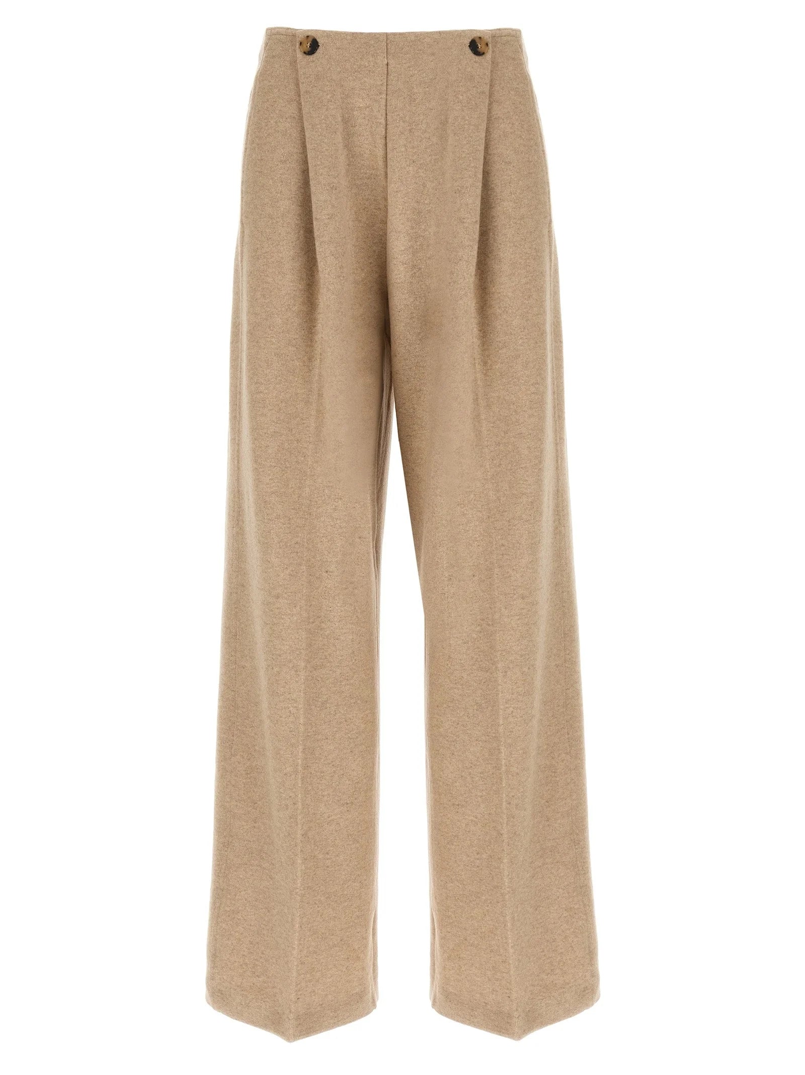 Max Mara Beige Cashmere Casual Pants