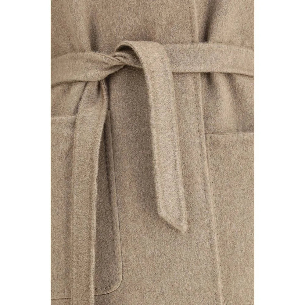 Max Mara Beige Cashmere Coat - IT40 | M