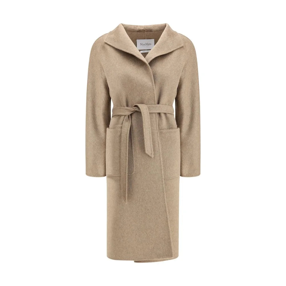 Max Mara Beige Cashmere Coat - IT40 | M