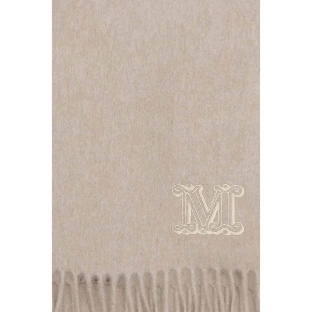 Max Mara Beige Cashmere Scarf - Scarves & Shawls