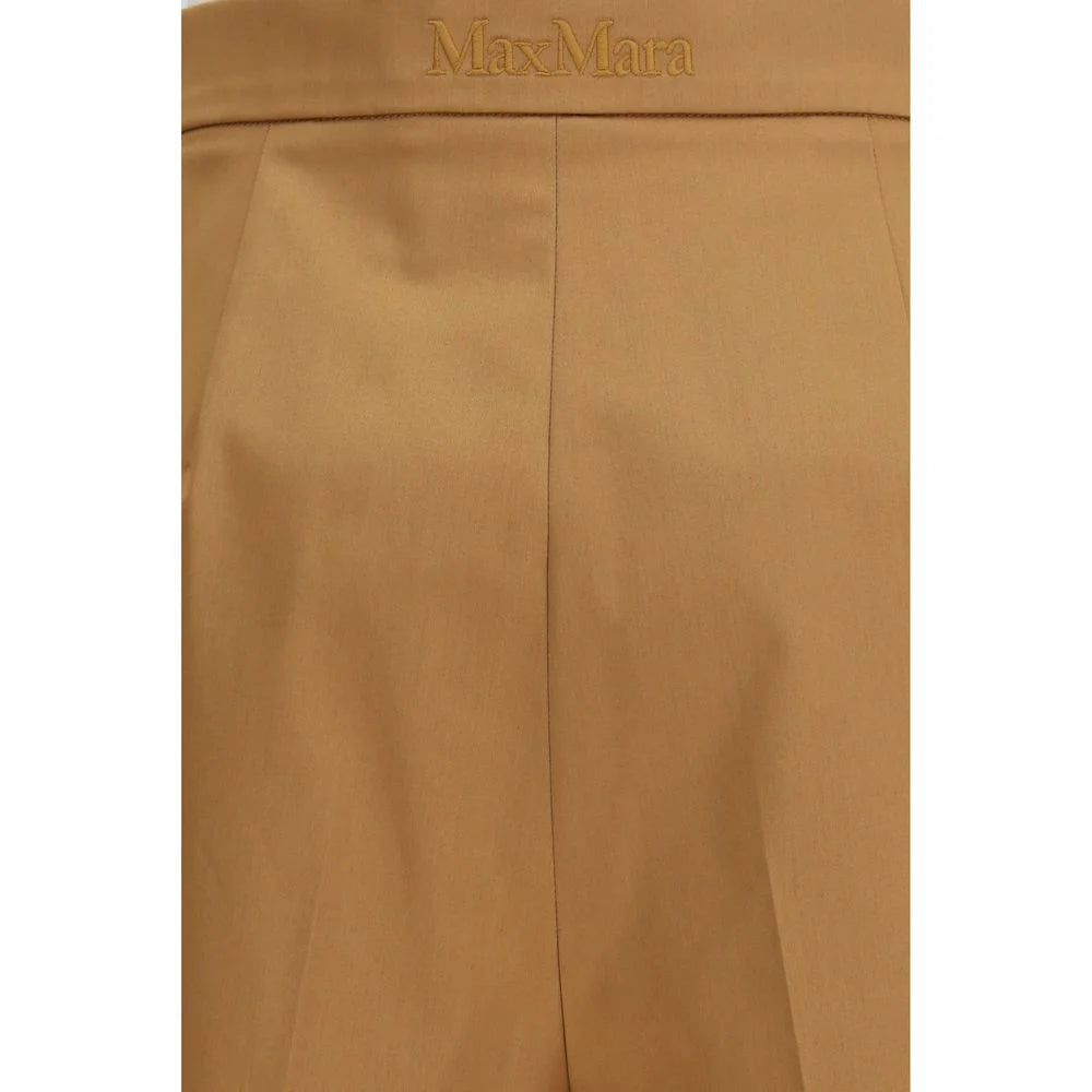 Pantaloni scurți bermuda bej din bumbac Max Mara