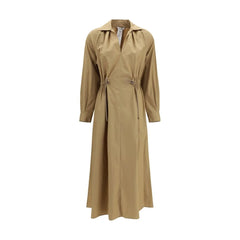 Max Mara Beige Katoenen Casual Jurk