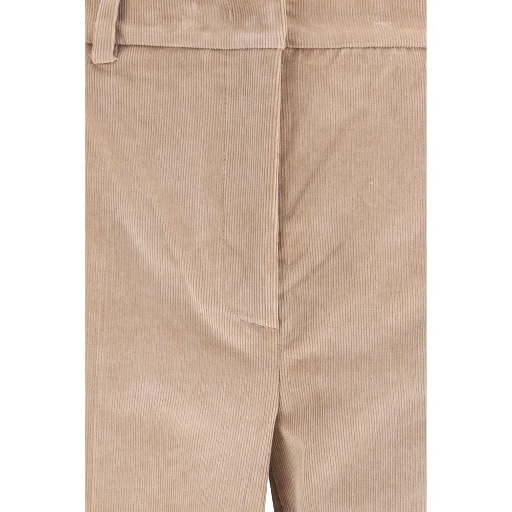 Max Mara Beige Cotton Casual Pants