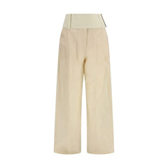 Max Mara Beige Bomull Casual Byxor