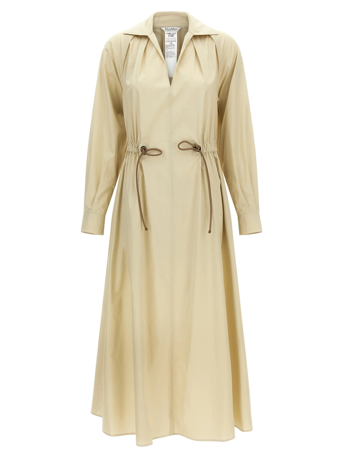 Max Mara Beige Cotton Long Dress