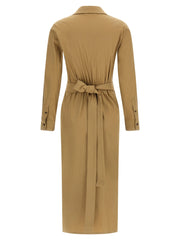 Max Mara Beige Cotton Midi Dress - IT42