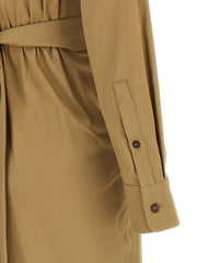 Max Mara Beige Cotton Midi Dress - IT42